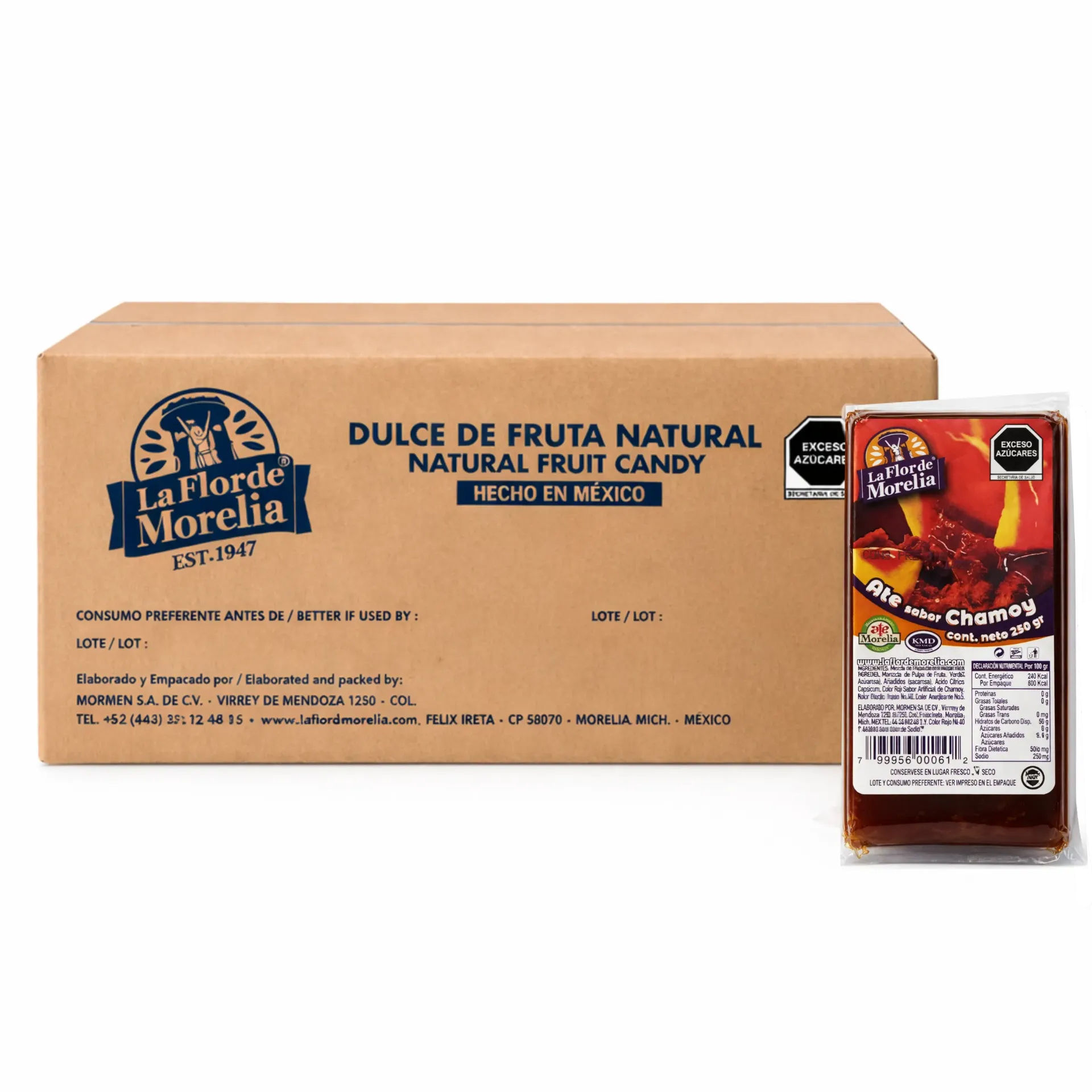 Ate Chamoy | La Flor de Morelia® | C-CTN 24 Pack 250Gr