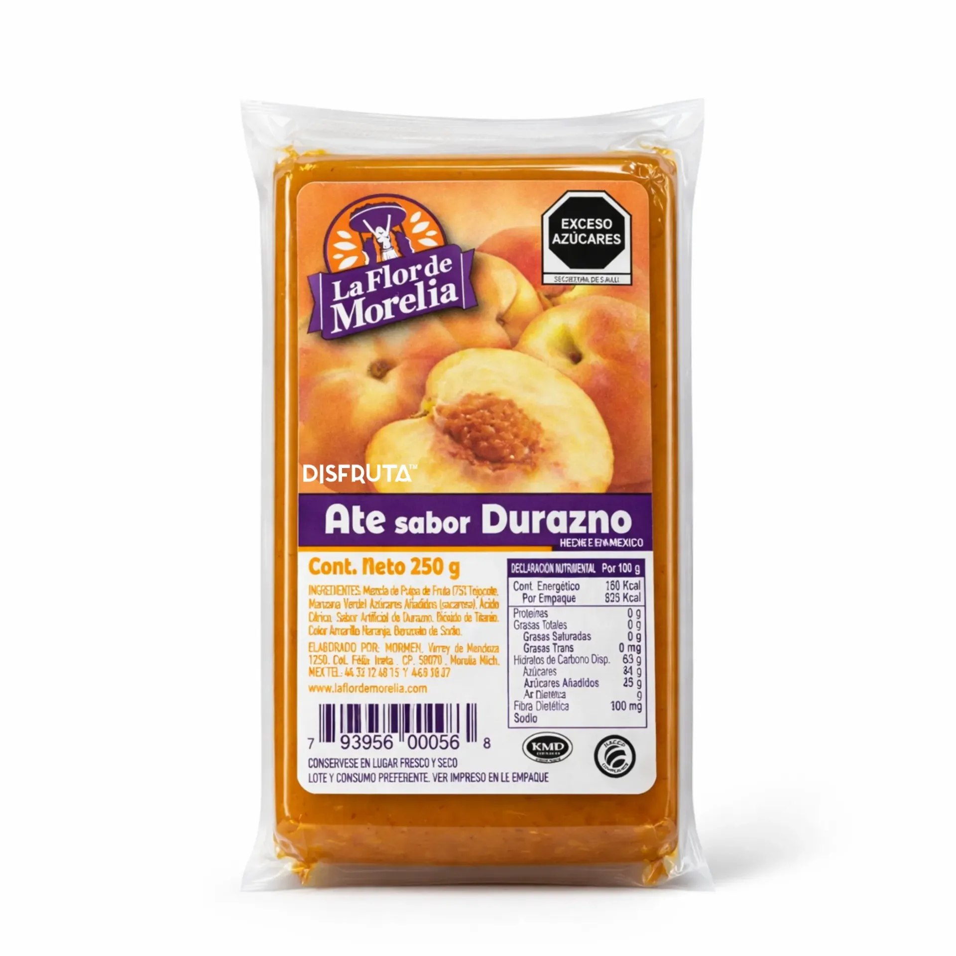 Ate de Durazno | La Flor de Morelia® | Pack 250Gr