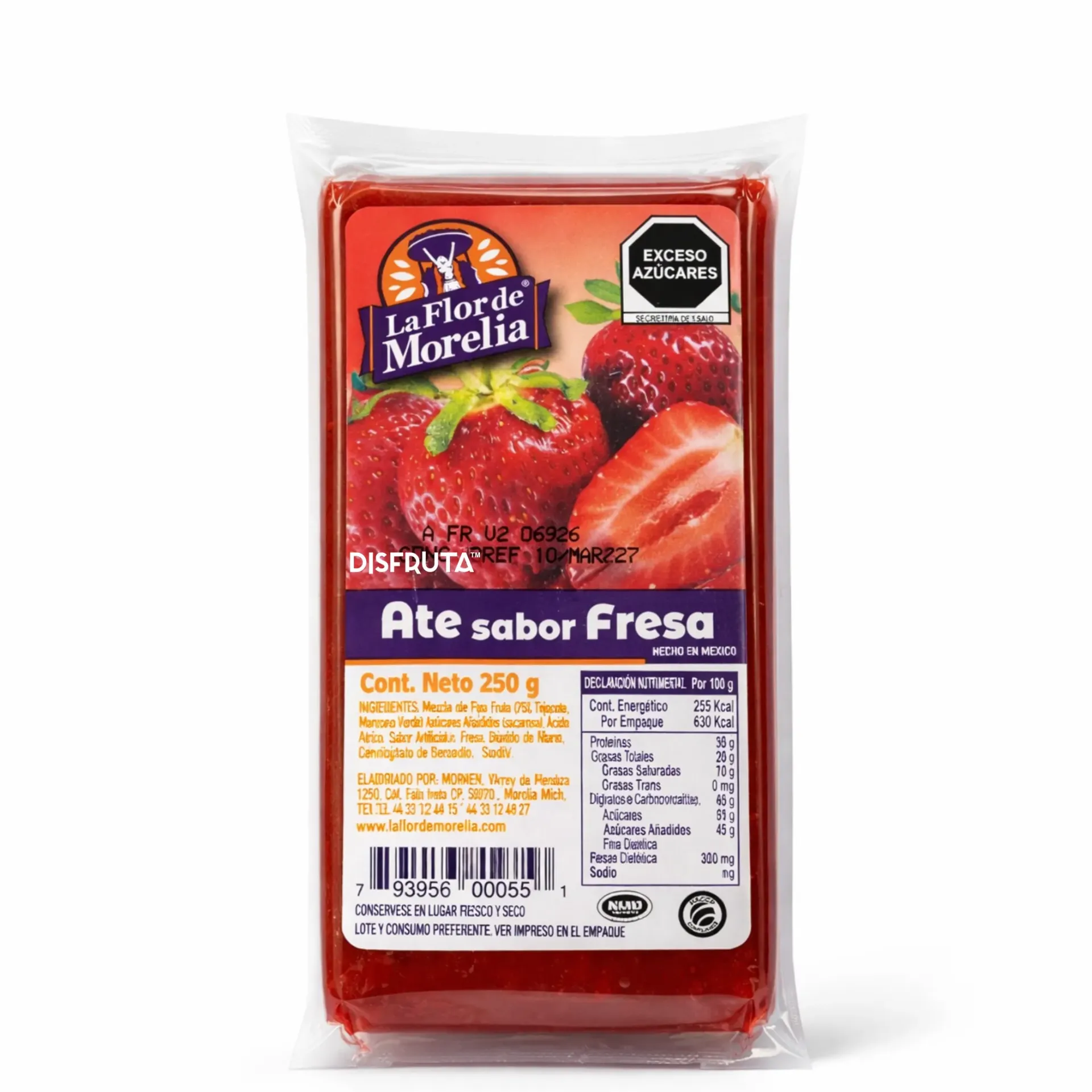 Ate de Fresa | La Flor de Morelia® | Pack 250Gr