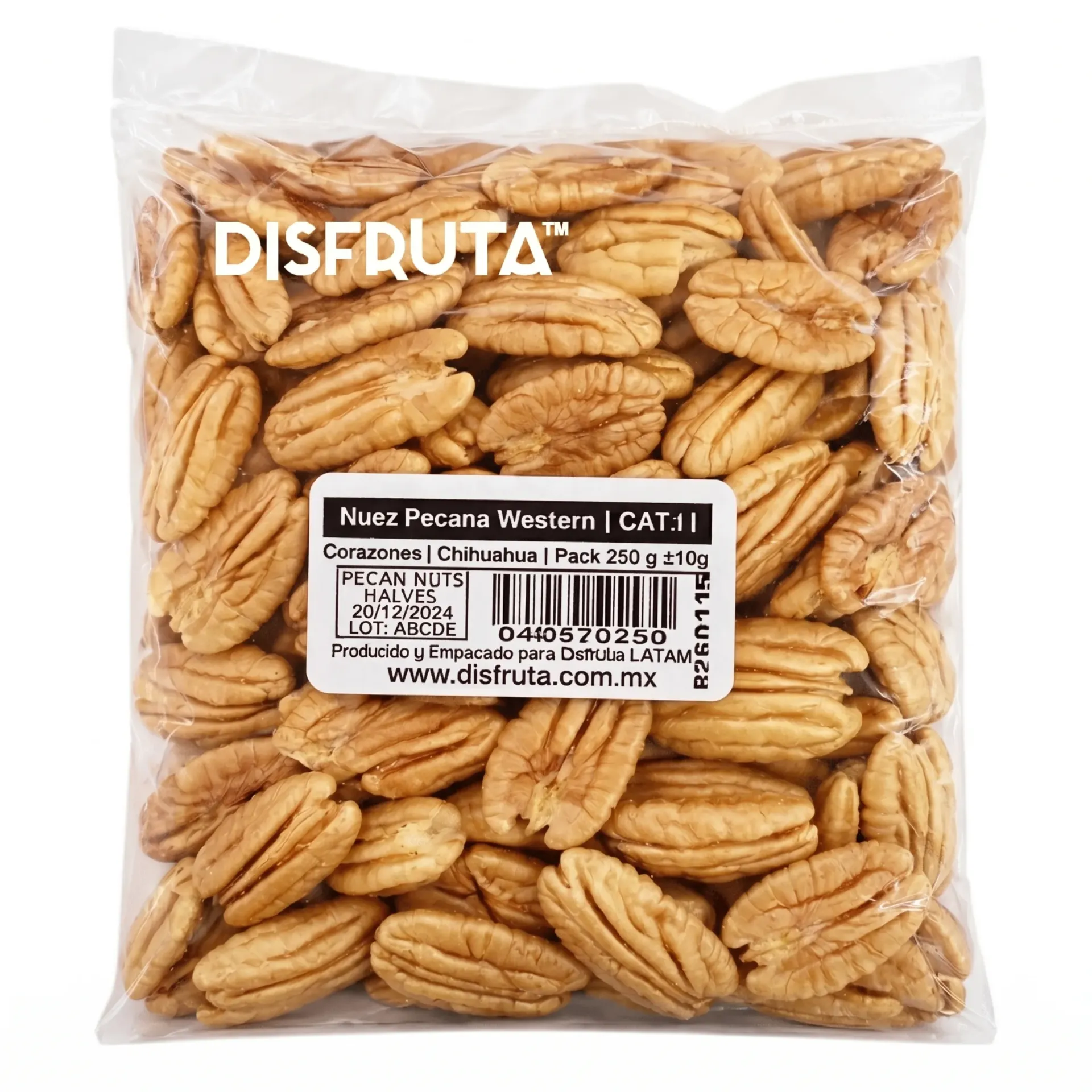 Nuez Pecana Western Shley | CAT.1 | Corazones | Sonora | Pack 250GR