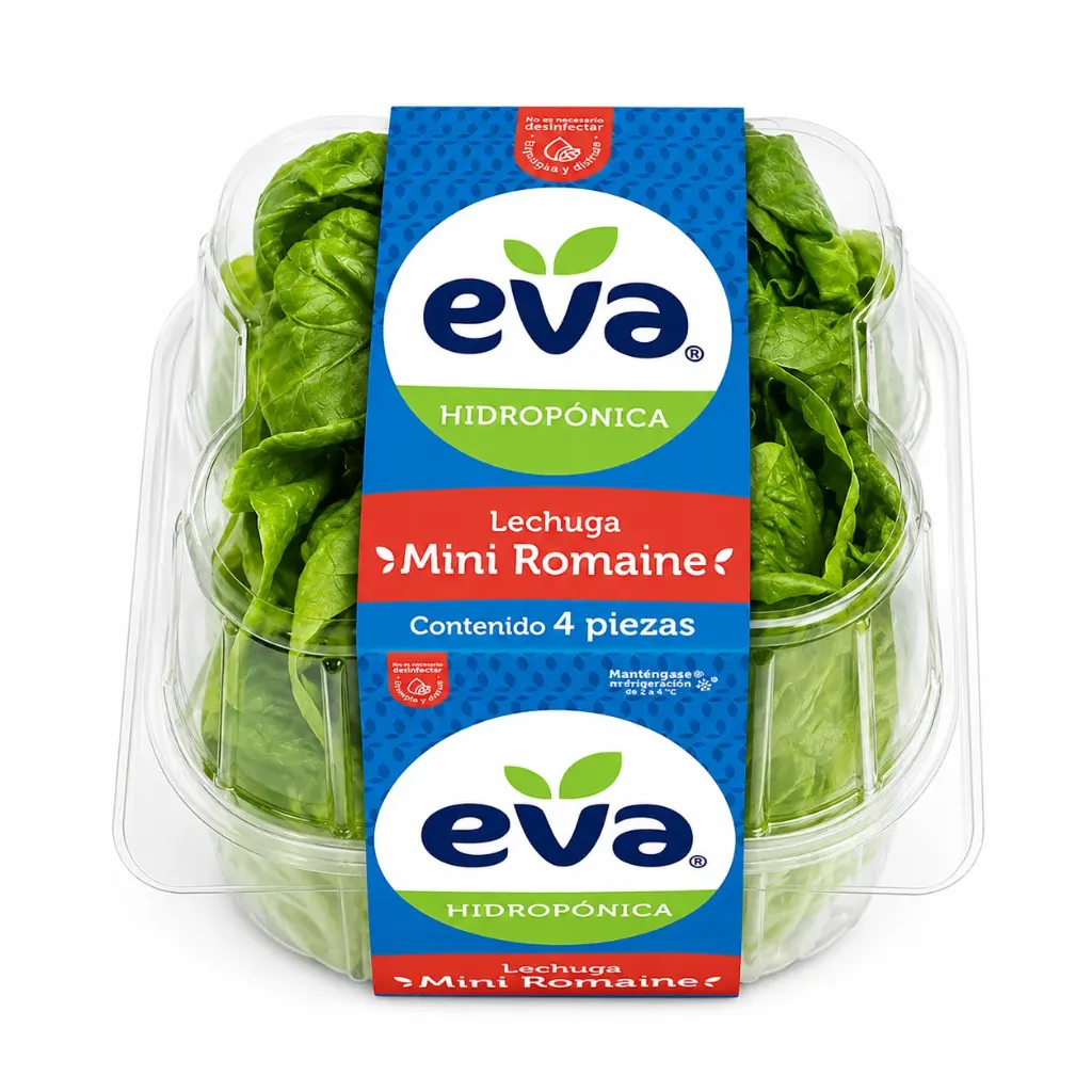 Corazones de Lechuga | Mini Romaine | Eva®| Guanajuato |  Clamshell X4
