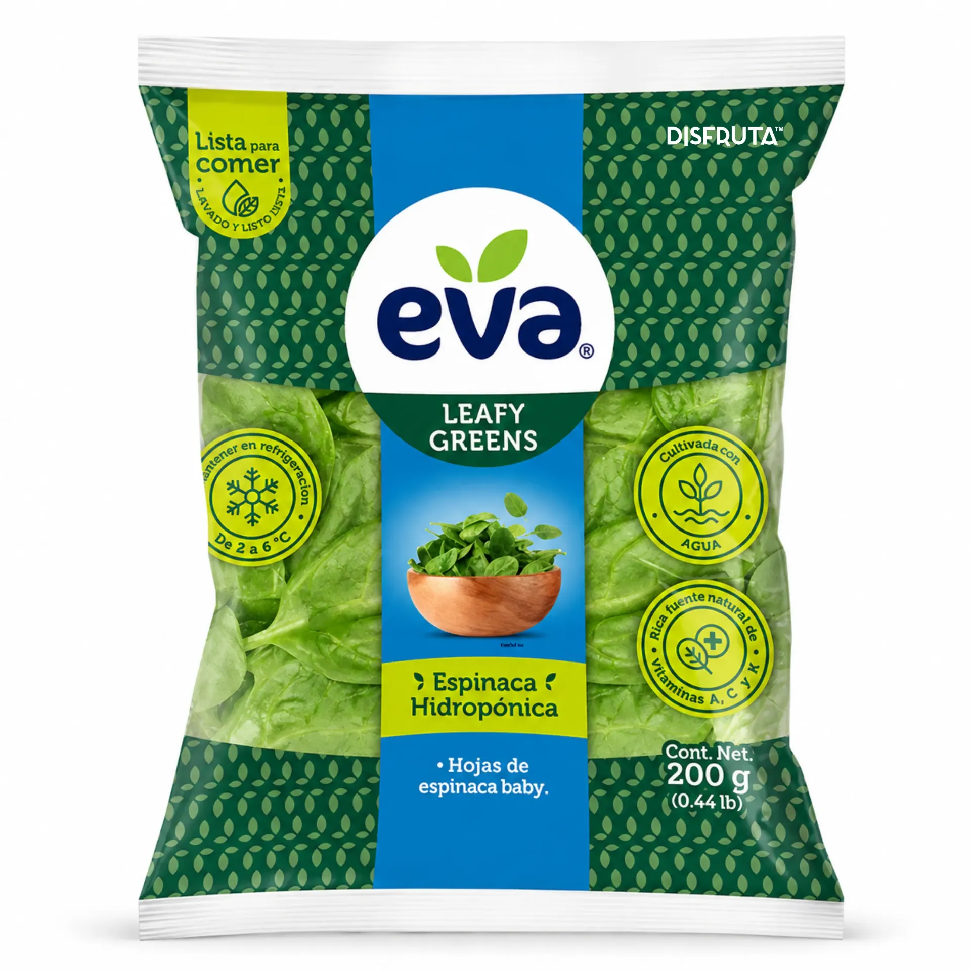 Espinaca Hidropónica | Eva® | Guanajuato | Pack 200Gr