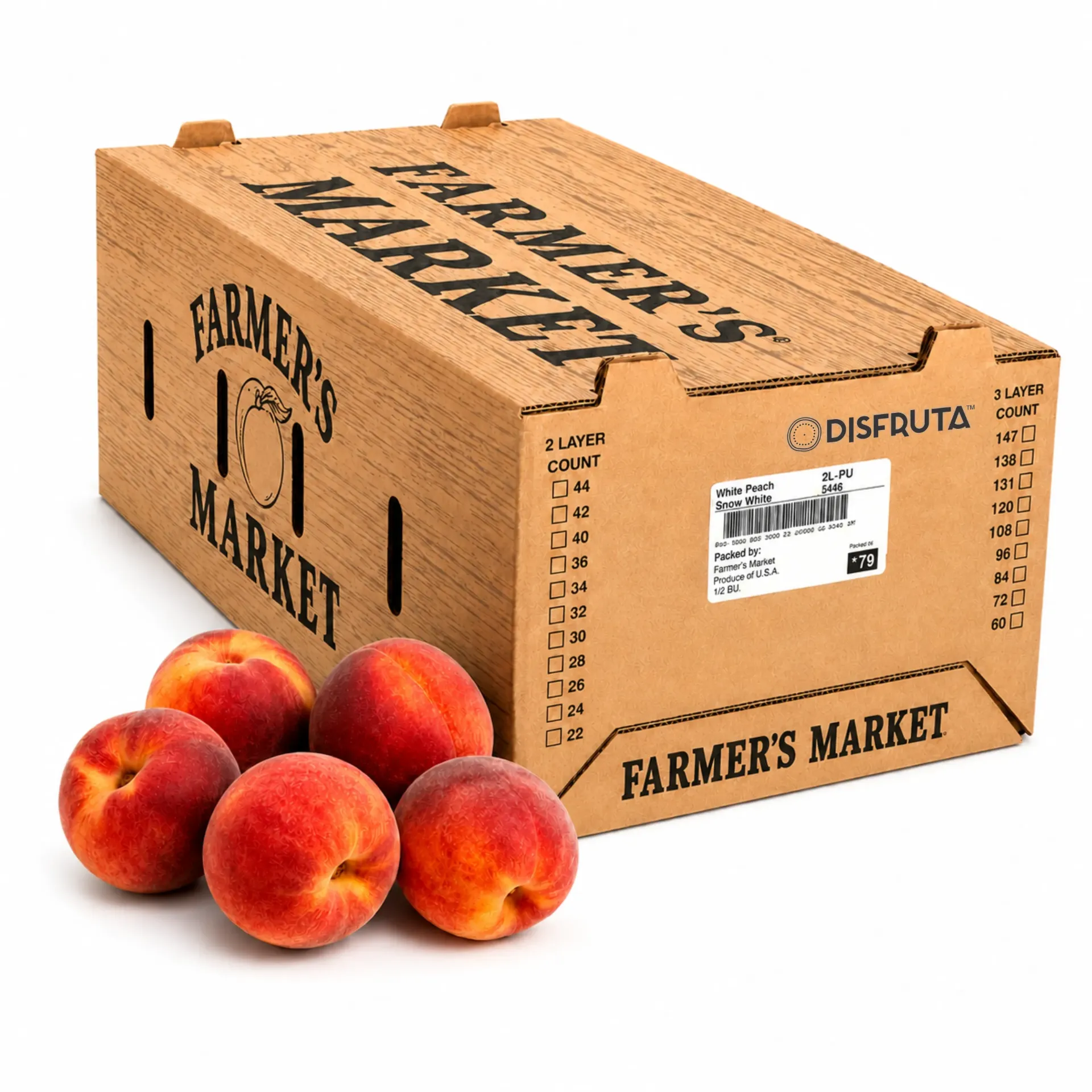 Summer Flame Peach | #34/36 | Farmer's Market® | California | CTN-BX ±25Lb