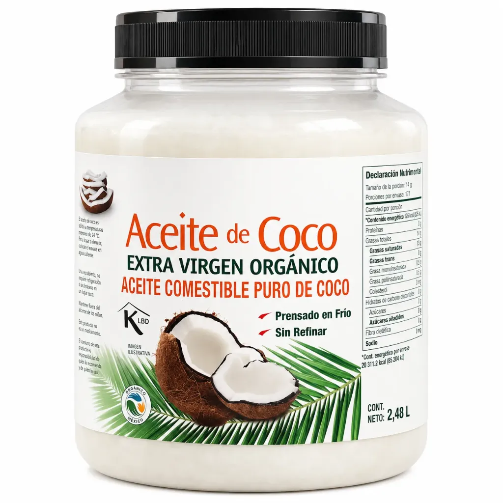 Aceite de Coco Orgánico | KLS® | Vietnam | CIL-2.48Kg