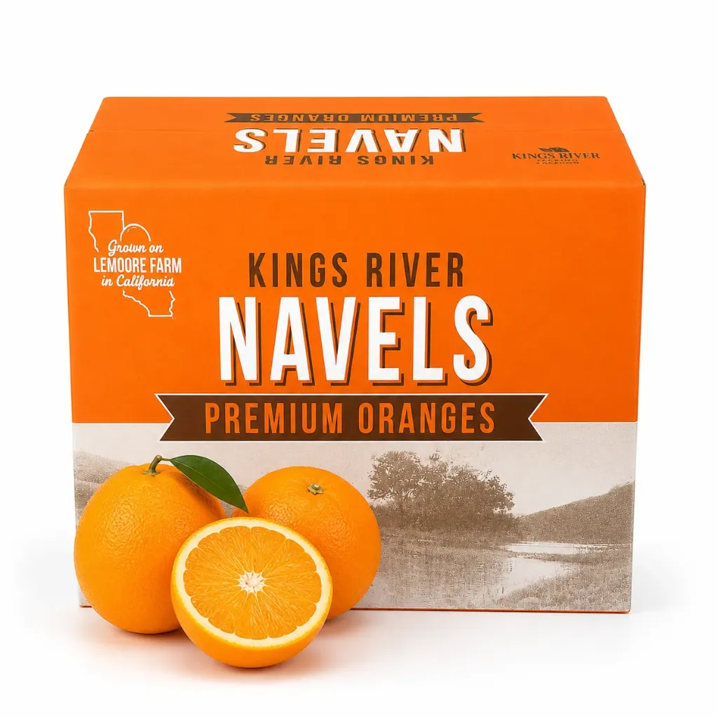 Navel Orange | Size #56's | Kings River® | California | CTN-BX ±17KG-38LB