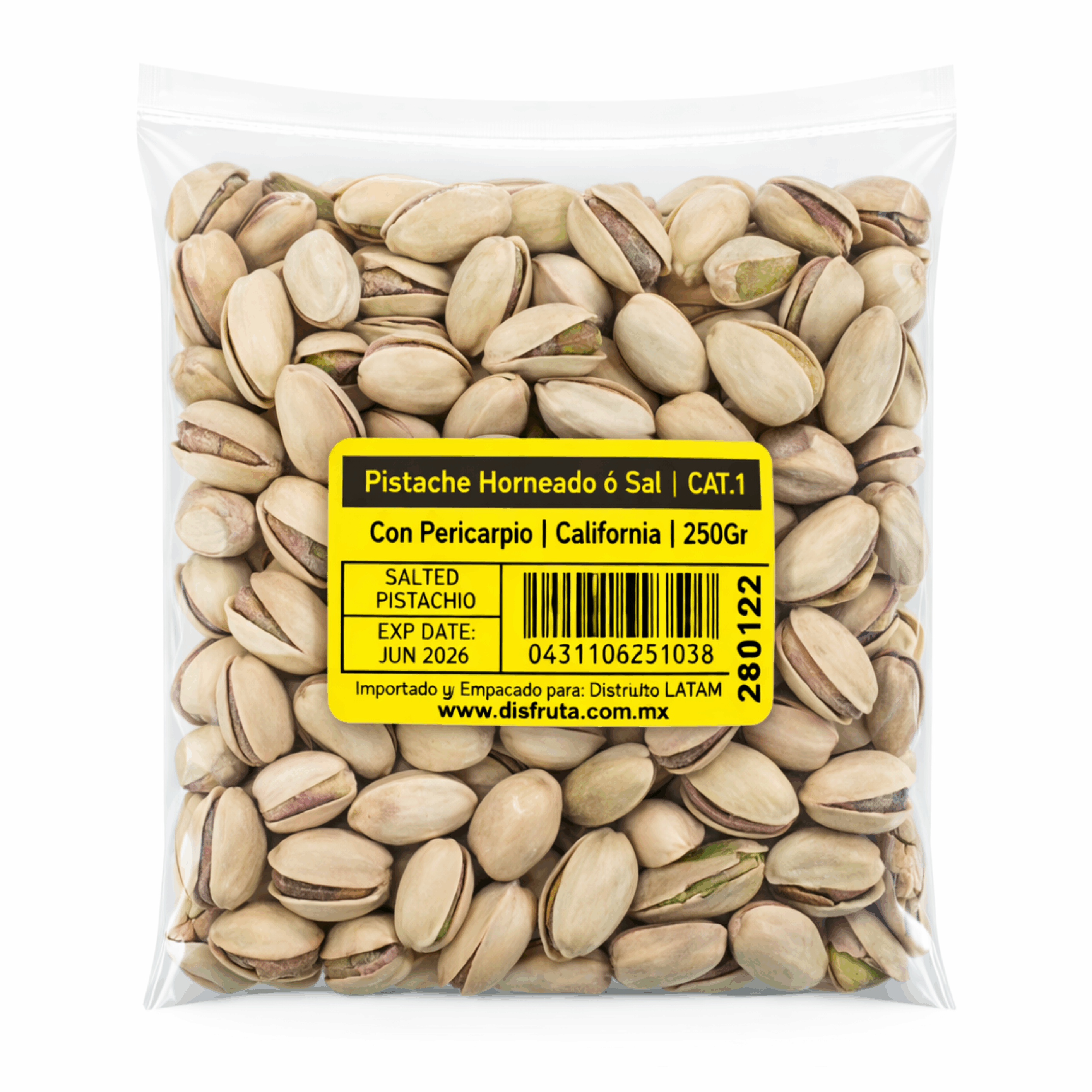 Pistache Kerman Entero | H C/S | PIB® | California | Pack 250Gr