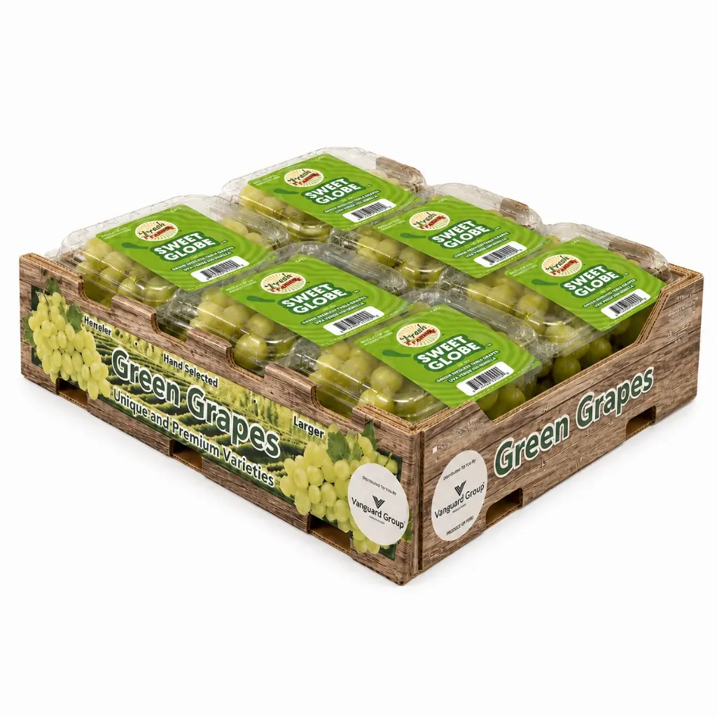 Uva Sweet Globe® | IFG TEN | Fresh Farms®| California | C-CTN ±8.2KG - 18lb | 6 Clamshell 3Lb