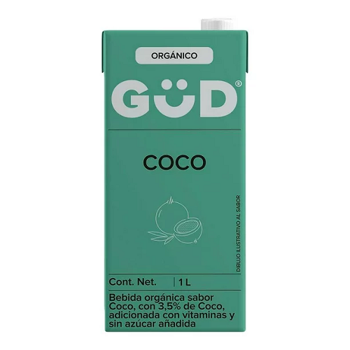[BEBCOC] Bebida De Coco Orgánico | Sin Azúcar | GüD® | 1LT.                                                                               