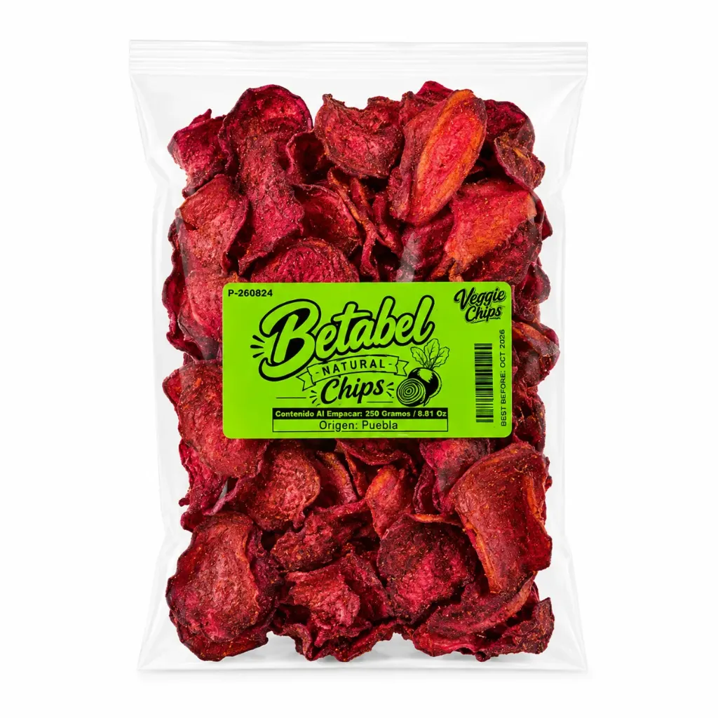 Betabel Natural | Veggie Chips | Puebla | Pack 250Gr | Disfruta™